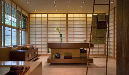 طراحی دکوراسیون خانه به سبک ژاپنی ها ,درهای كشویی به سبك ژاپنی